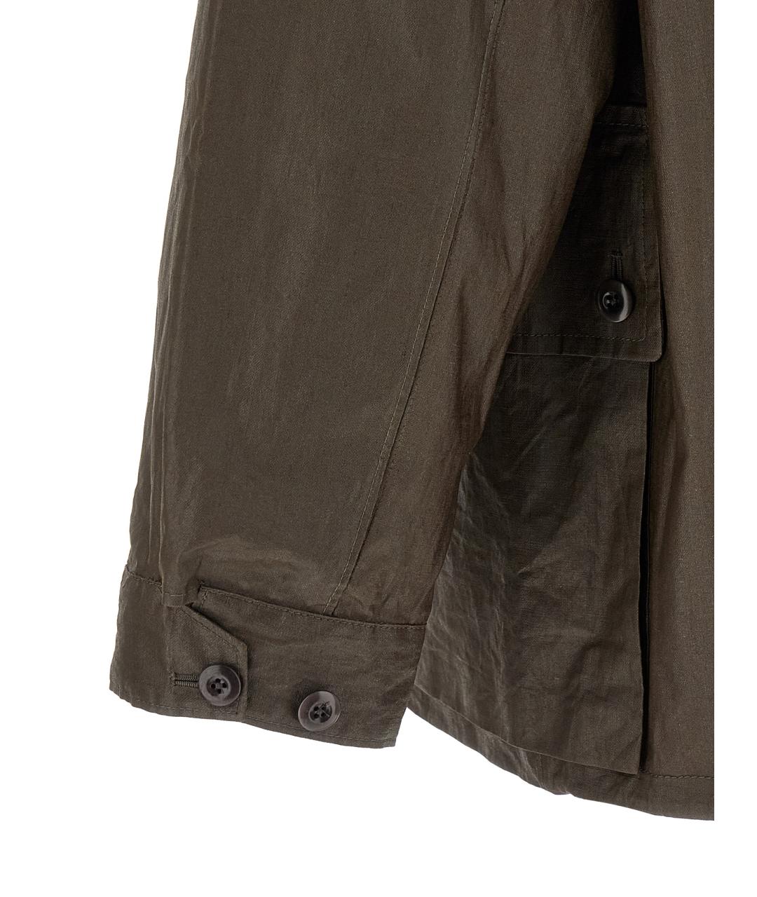LEMAIRE Коричневая льняная куртка, фото 4