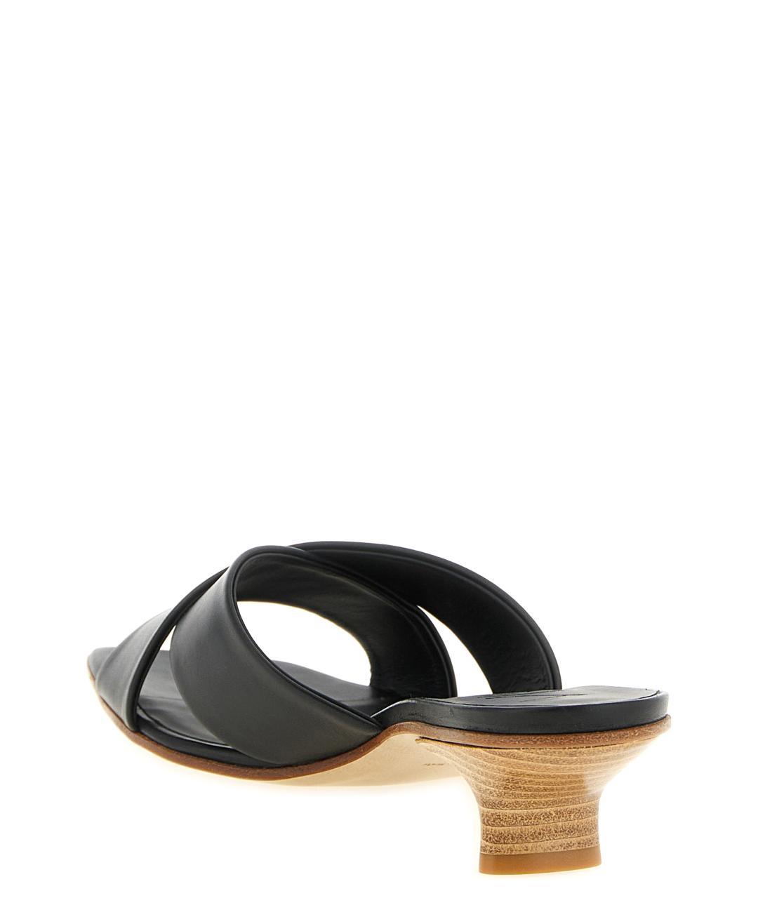 VICINI Черные кожаные мюли, фото 3