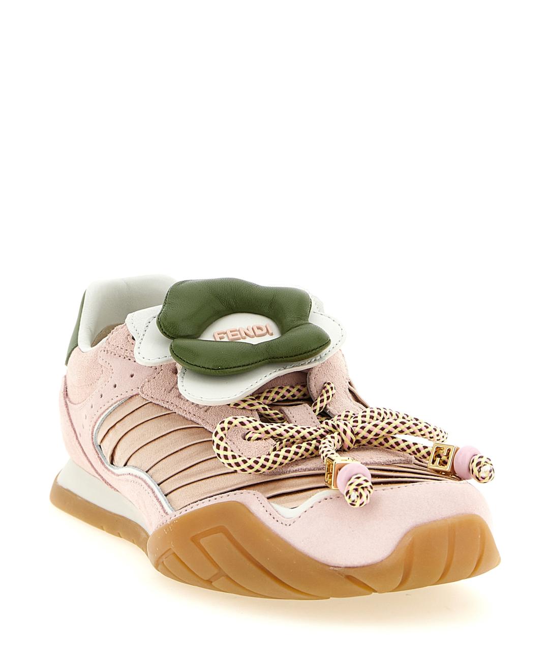 FENDI Мульти кожаные кроссовки, фото 3
