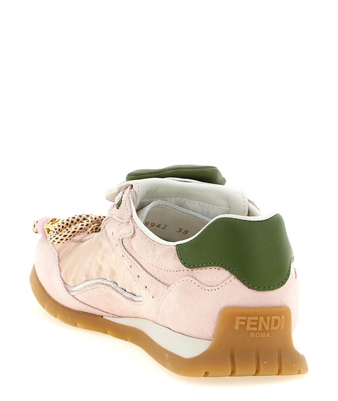 FENDI Мульти кожаные кроссовки, фото 4