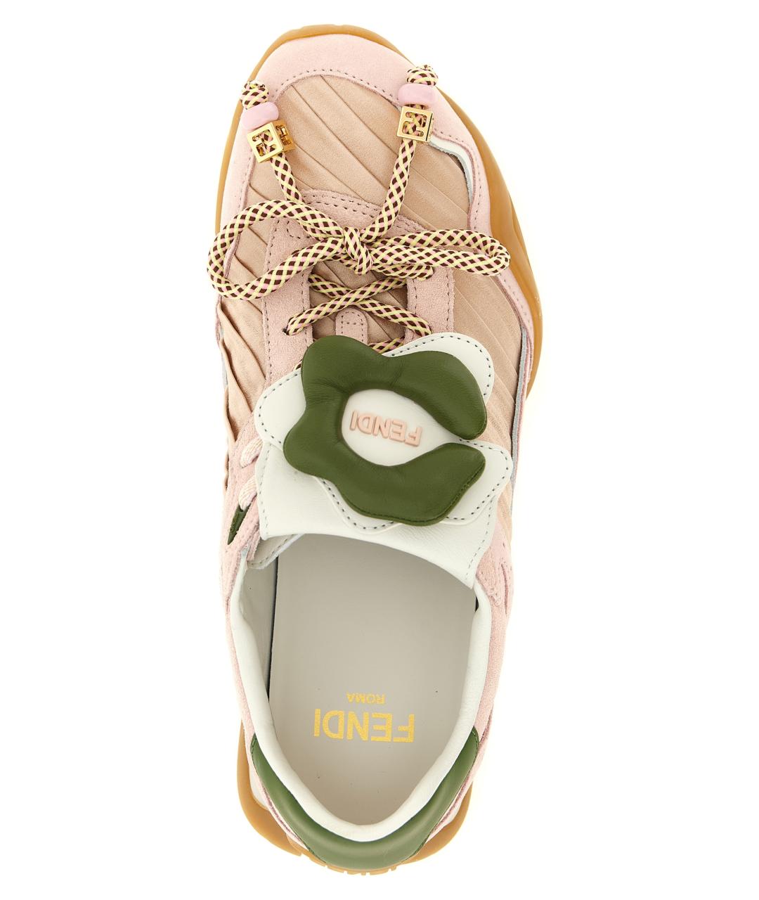 FENDI Мульти кожаные кроссовки, фото 5