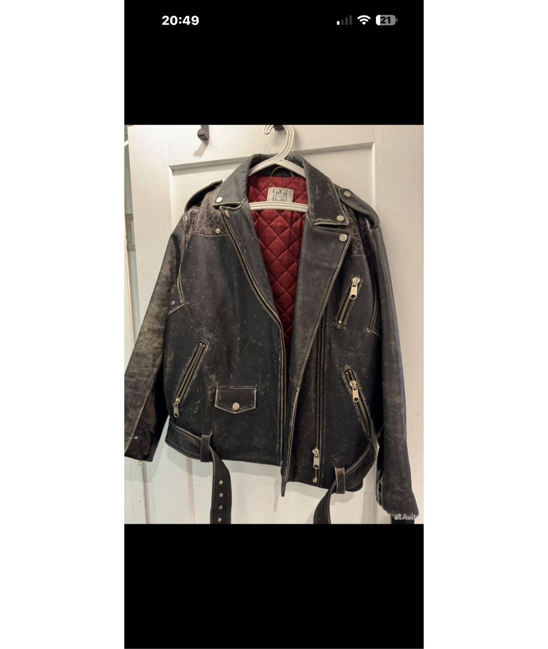 TOMMY HILFIGER Черная кожаная куртка, фото 8