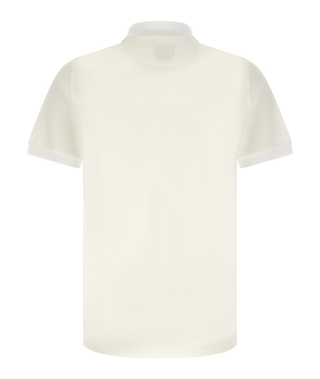 FENDI Белое хлопковое поло с коротким рукавом, фото 2