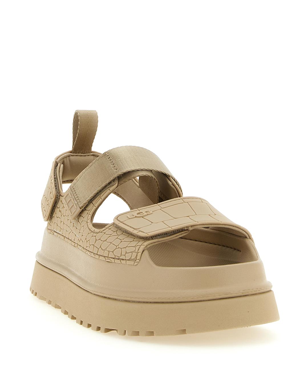 UGG AUSTRALIA Бежевые синтетические сандалии, фото 2