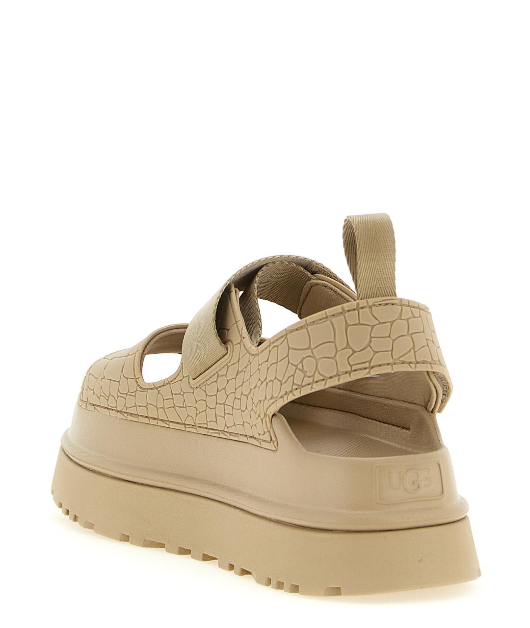 UGG AUSTRALIA Бежевые синтетические сандалии, фото 3
