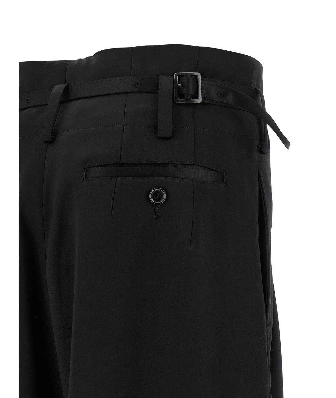 JUNYA WATANABE Черные шерстяные прямые брюки, фото 4