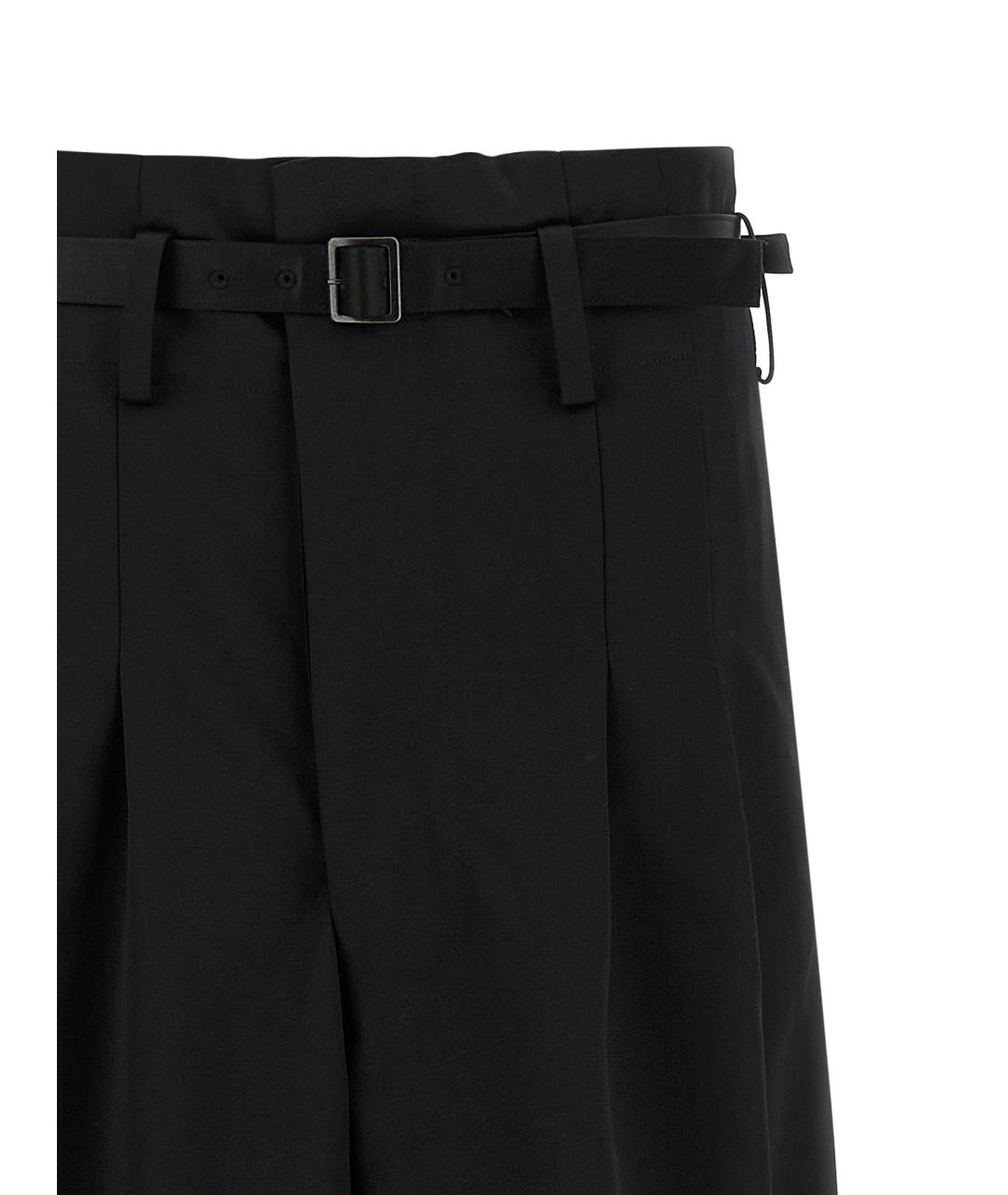 JUNYA WATANABE Черные шерстяные прямые брюки, фото 3