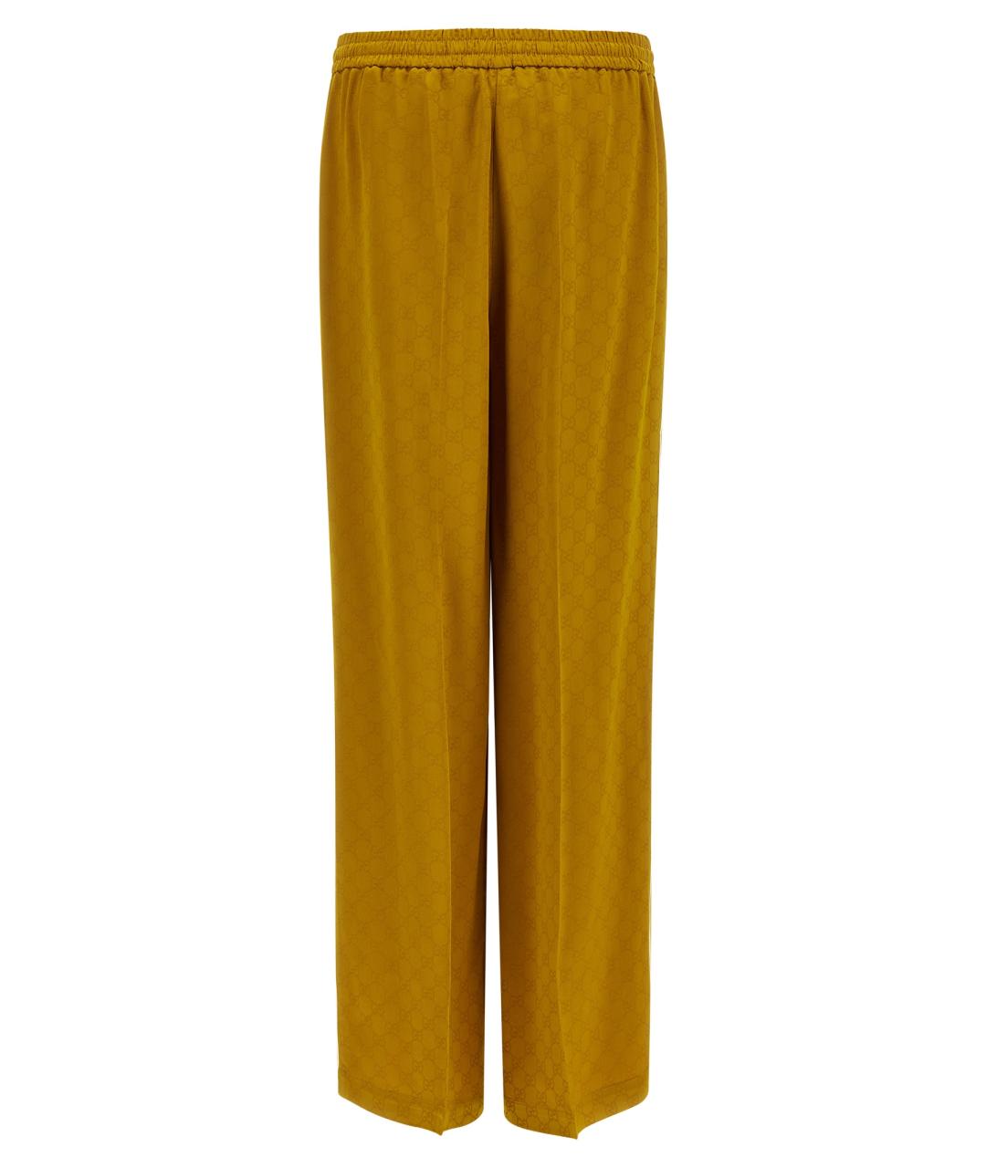 GUCCI Горчичные прямые брюки, фото 2