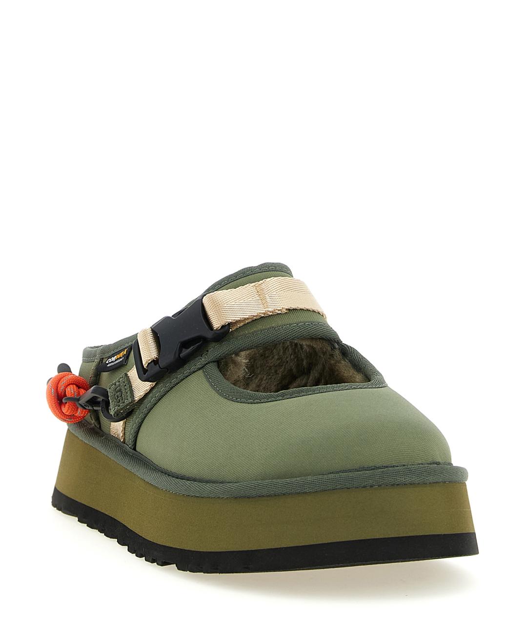 UGG AUSTRALIA Зеленые текстильные сабо, фото 2