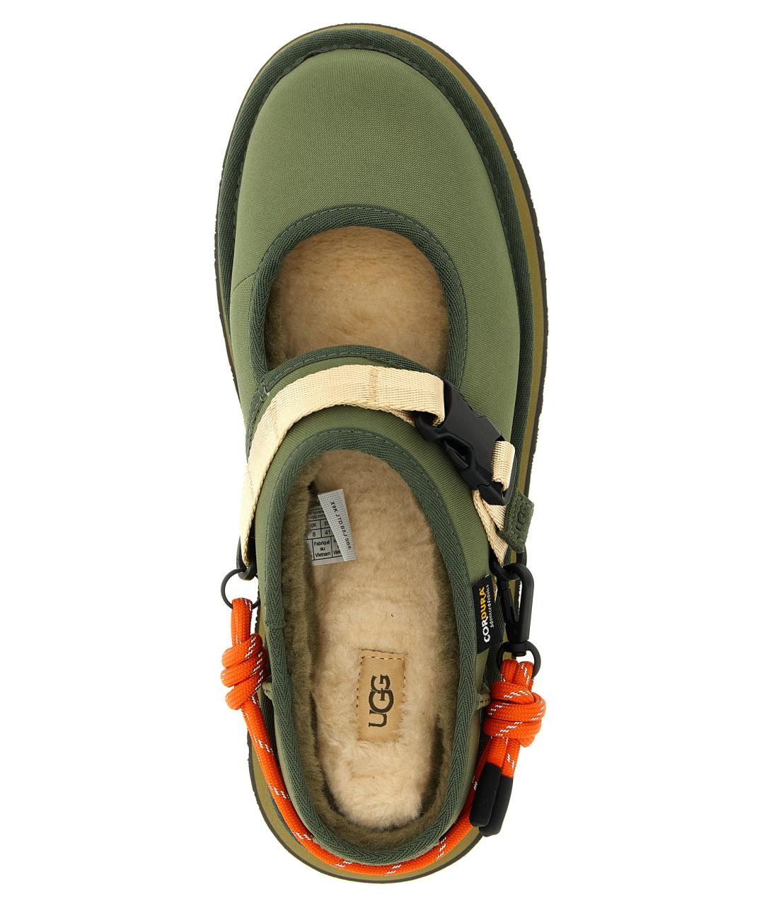 UGG AUSTRALIA Зеленые текстильные сабо, фото 4