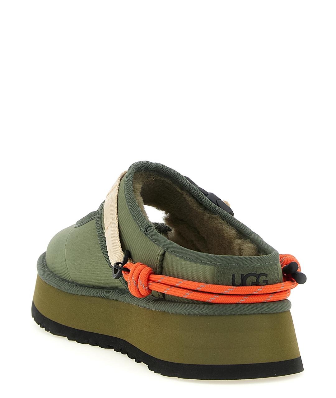 UGG AUSTRALIA Зеленые текстильные сабо, фото 3