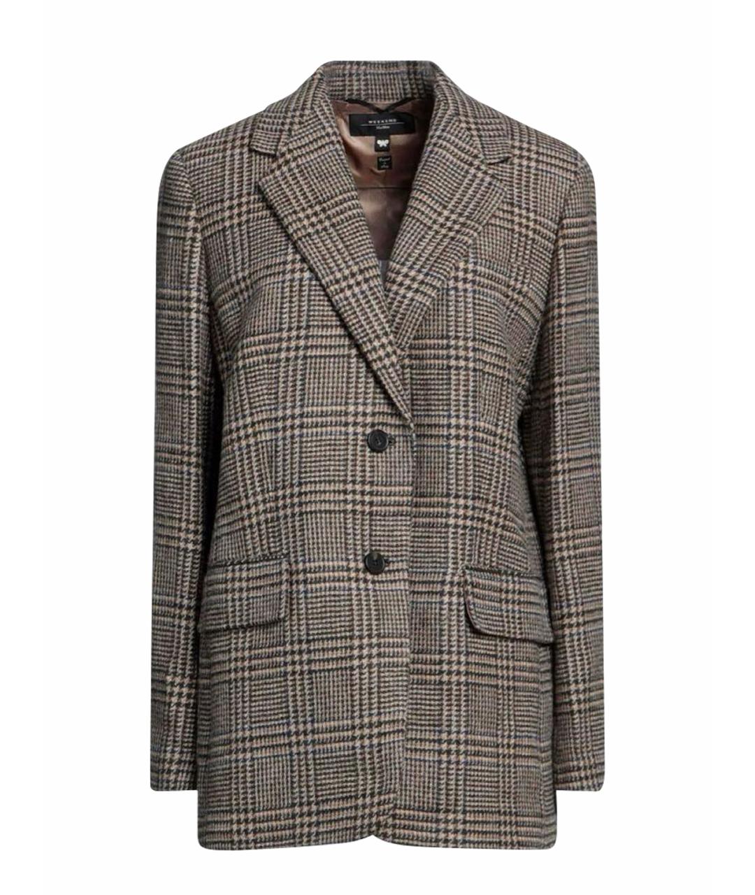 WEEKEND MAX MARA Коричневый шерстяной жакет/пиджак, фото 1