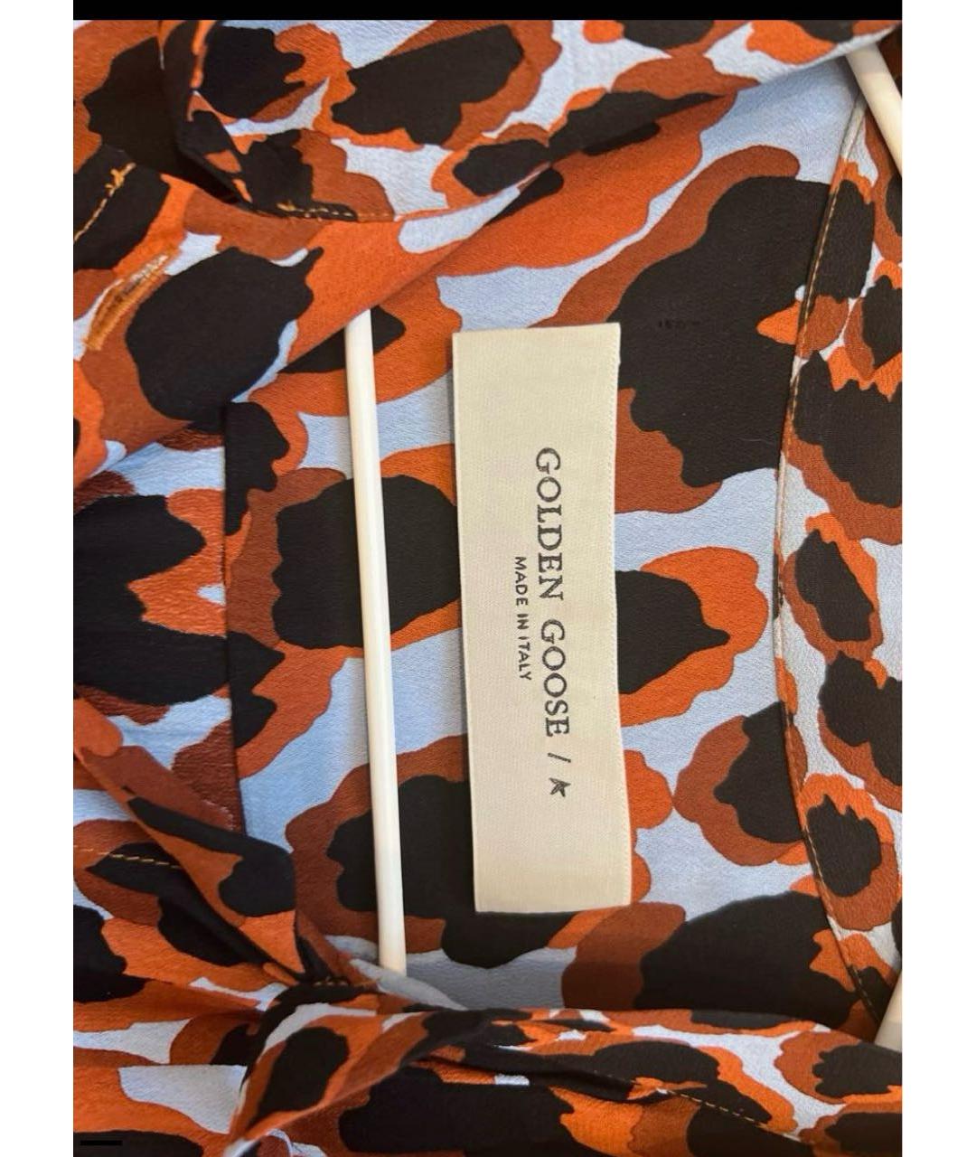 GOLDEN GOOSE DELUXE BRAND Мульти шелковое повседневное платье, фото 3