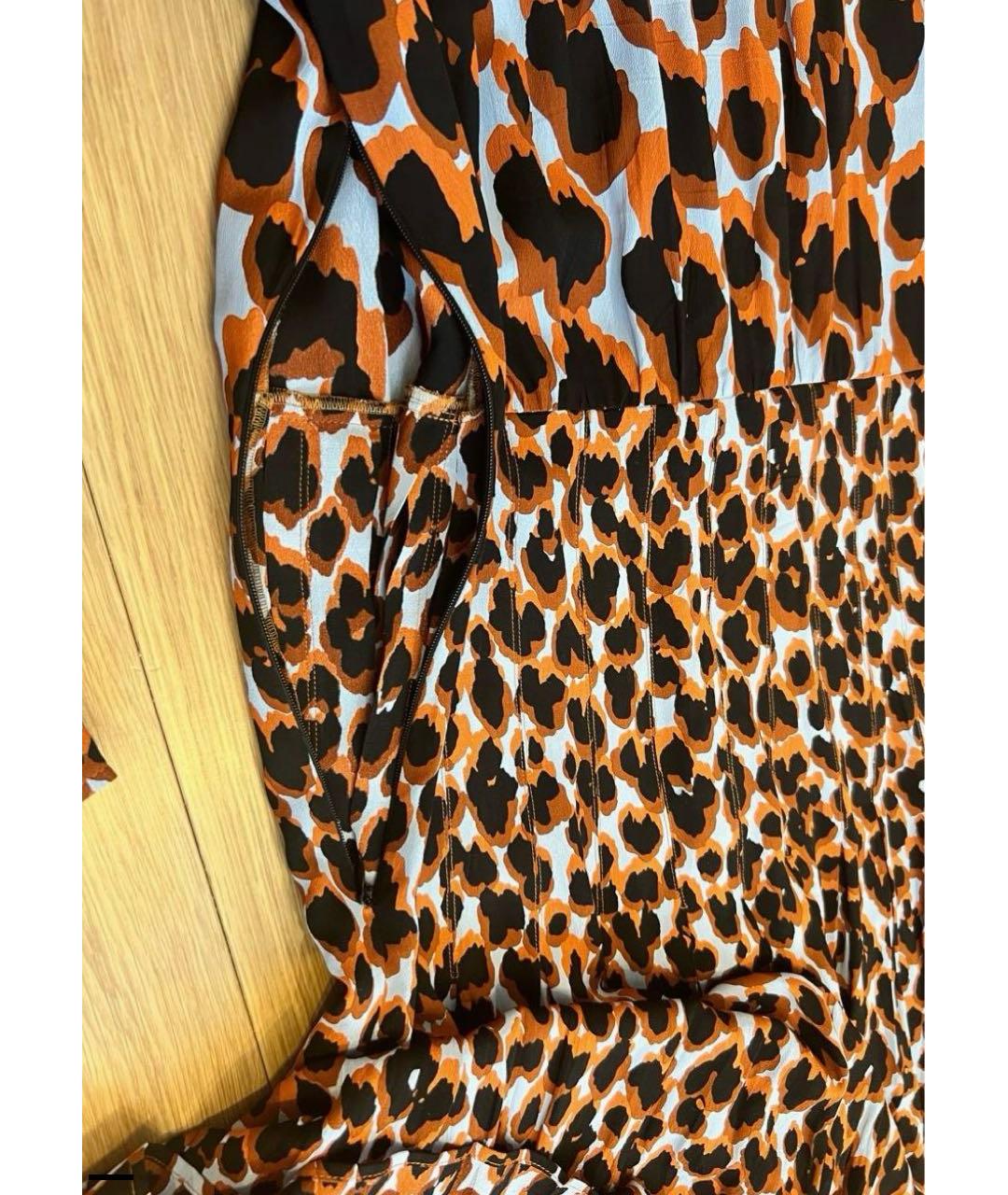 GOLDEN GOOSE DELUXE BRAND Мульти шелковое повседневное платье, фото 4