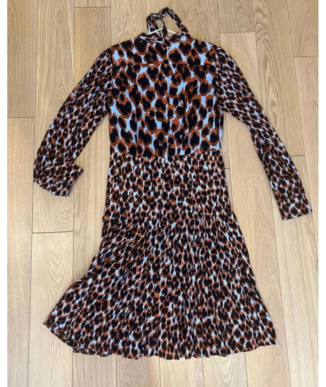 GOLDEN GOOSE DELUXE BRAND Мульти шелковое повседневное платье, фото 2