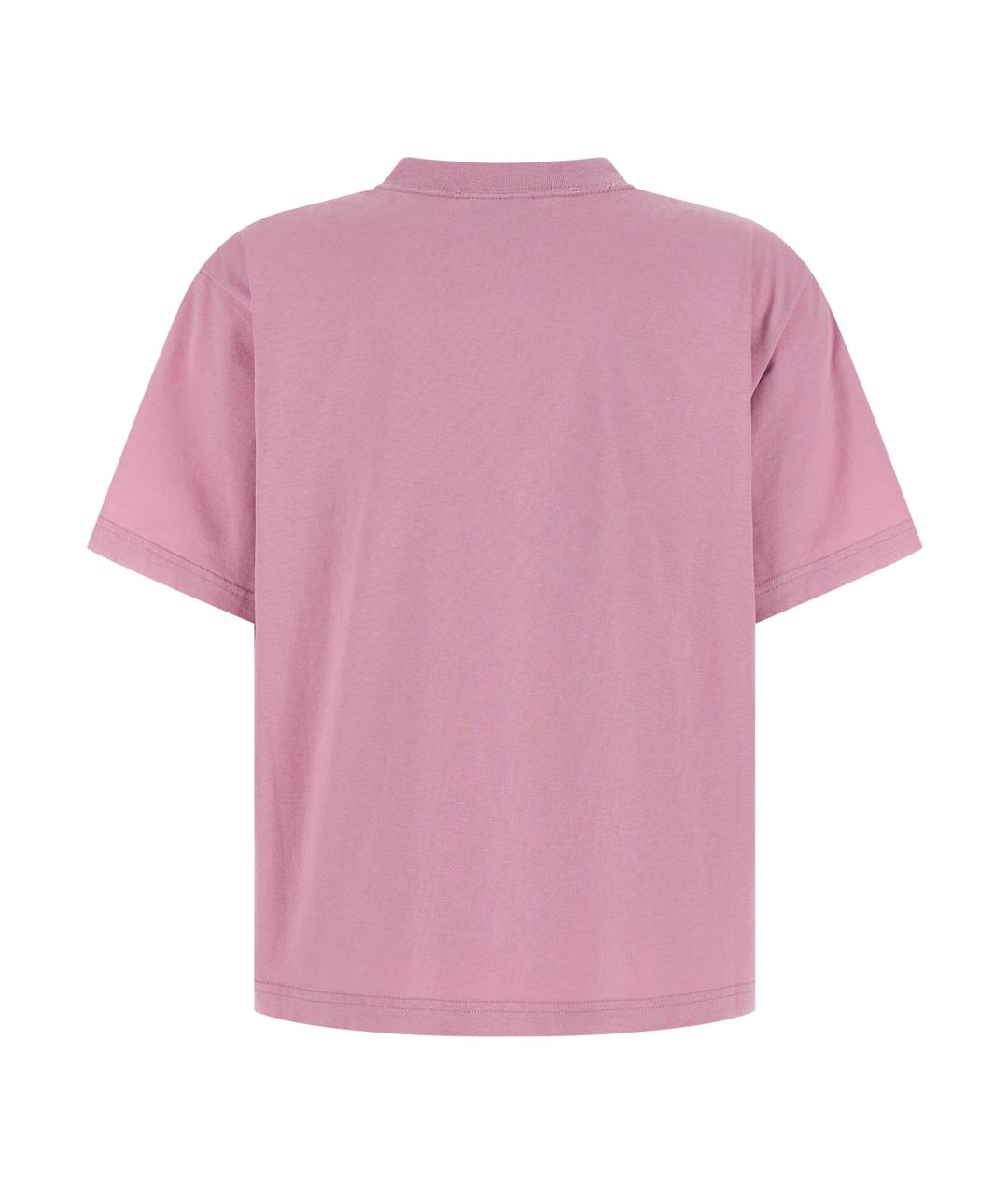 BALENCIAGA Розовая хлопковая футболка, фото 2