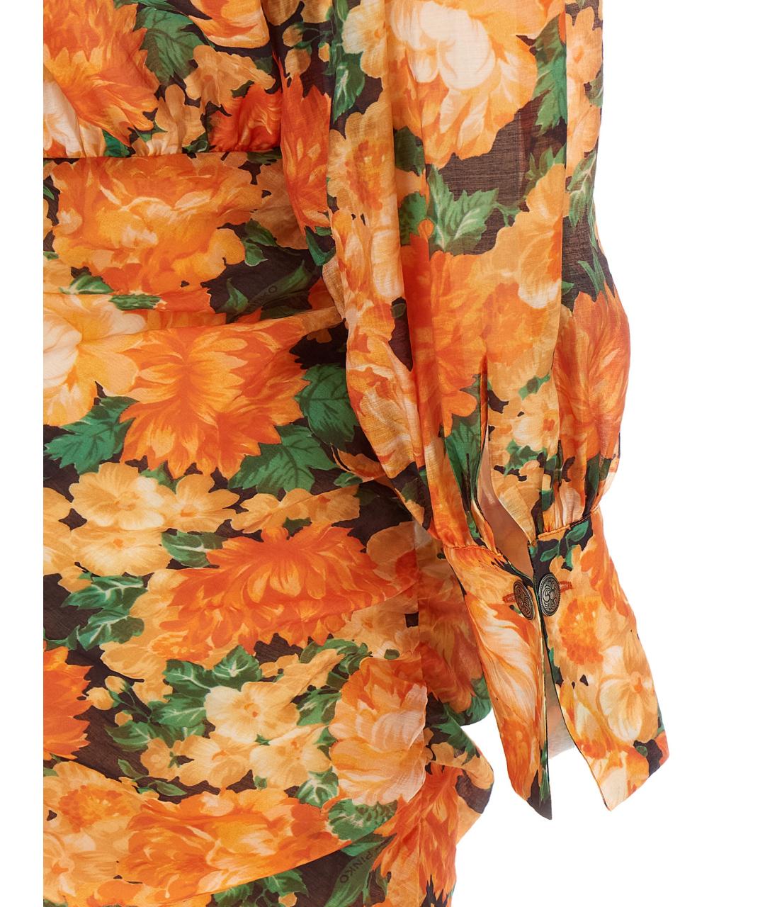 PINKO Оранжевое коктейльное платье, фото 4