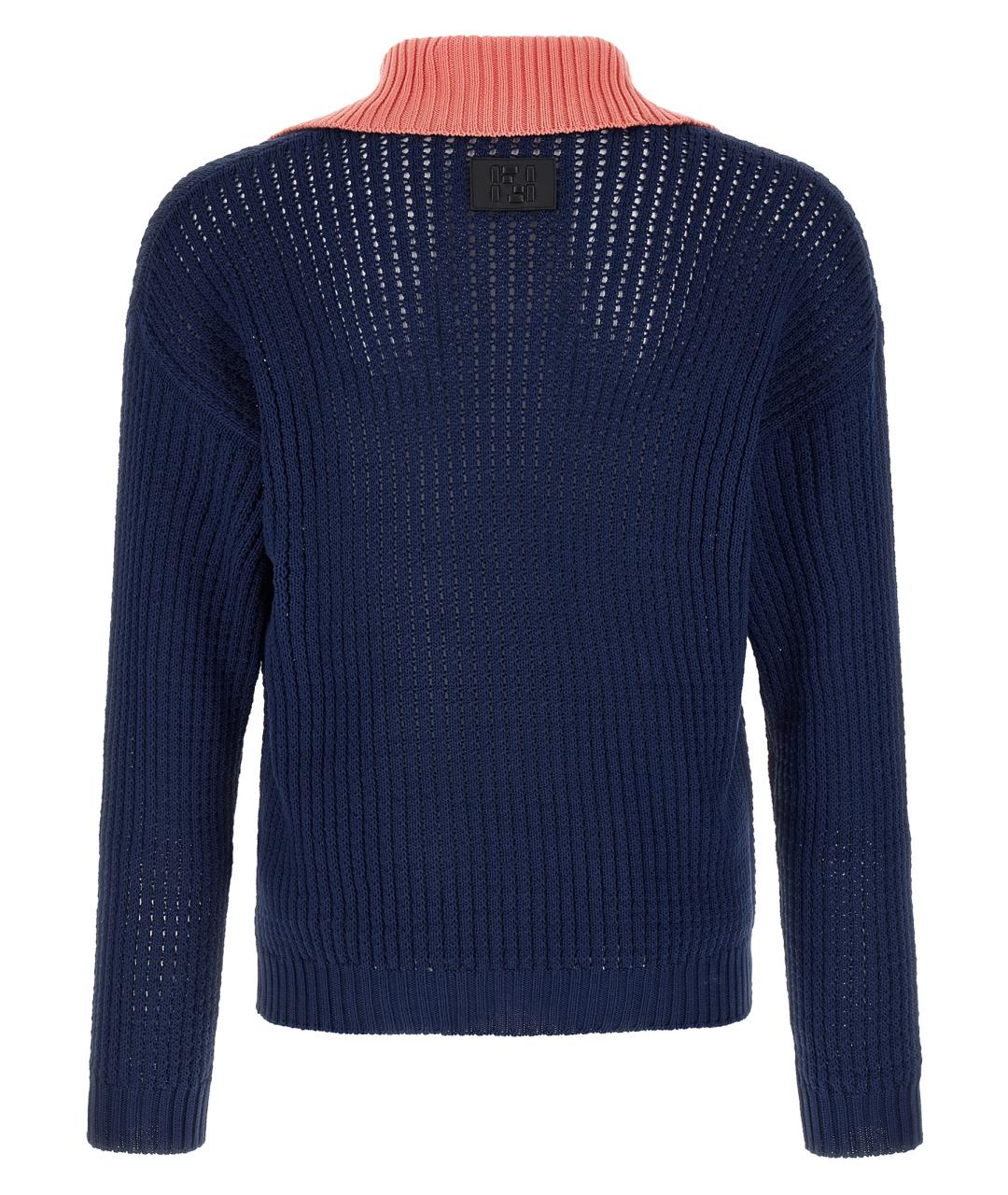 FENDI Синий хлопковый джемпер / свитер, фото 2