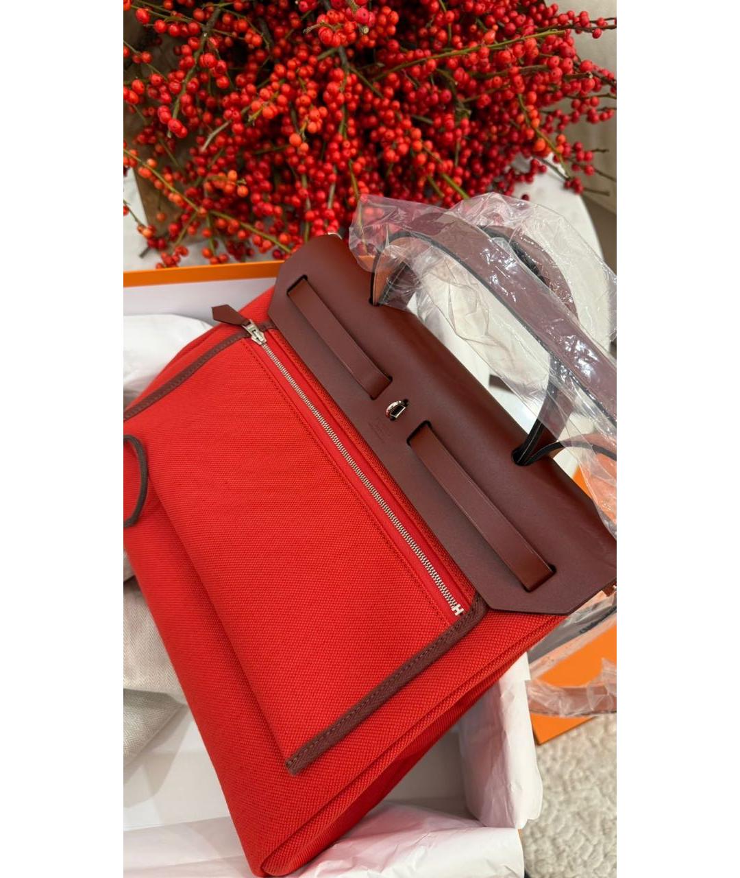 HERMES Красная сумка через плечо, фото 4