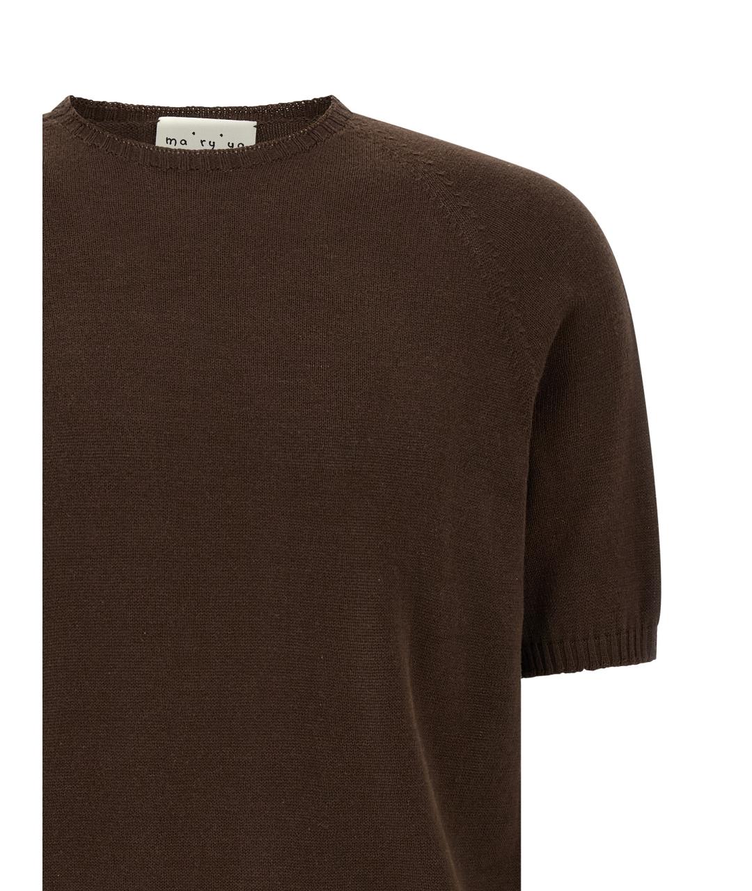 MA'RY'YA Коричневый хлопковый джемпер / свитер, фото 3