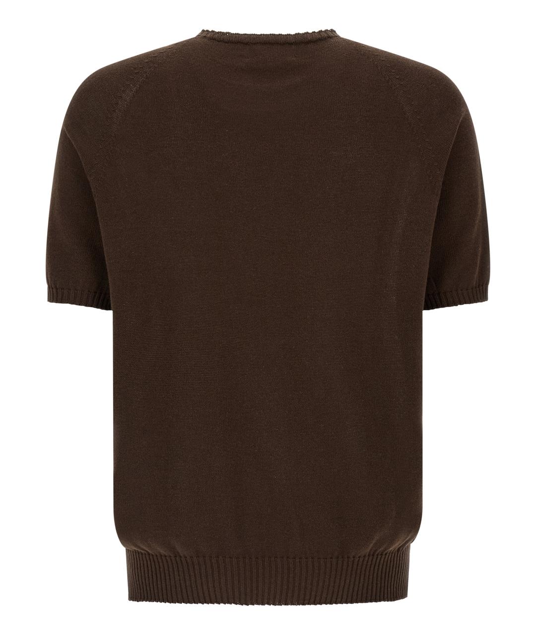 MA'RY'YA Коричневый хлопковый джемпер / свитер, фото 2