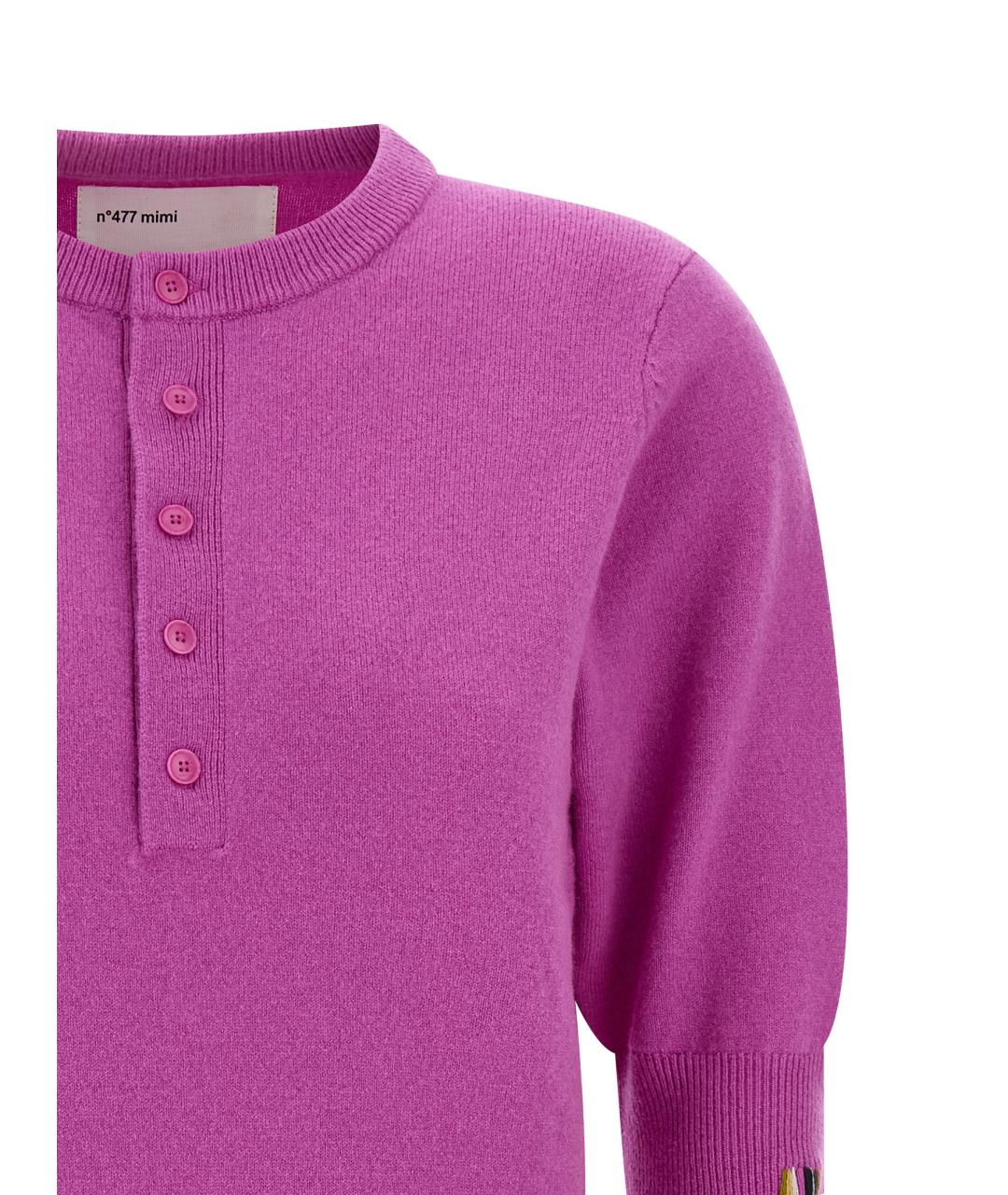 EXTREME CASHMERE Фуксия кашемировый джемпер / свитер, фото 3