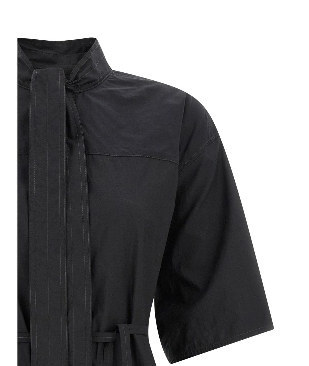 LEMAIRE Черное хлопковое повседневное платье, фото 3