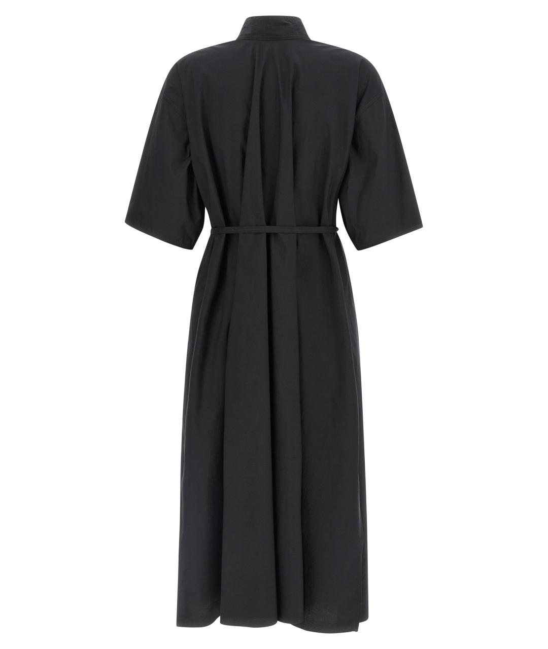 LEMAIRE Черное хлопковое повседневное платье, фото 2