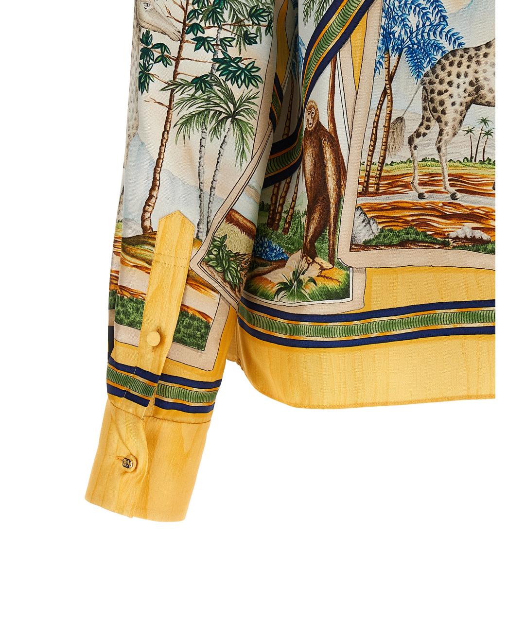 GUCCI Мульти шелковая рубашка, фото 4