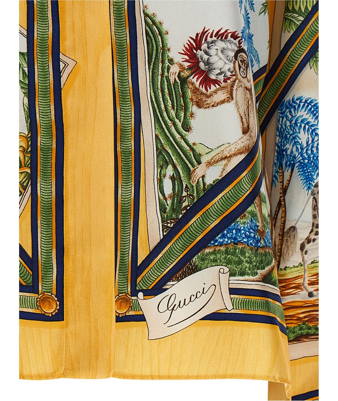 GUCCI Мульти шелковая рубашка, фото 5