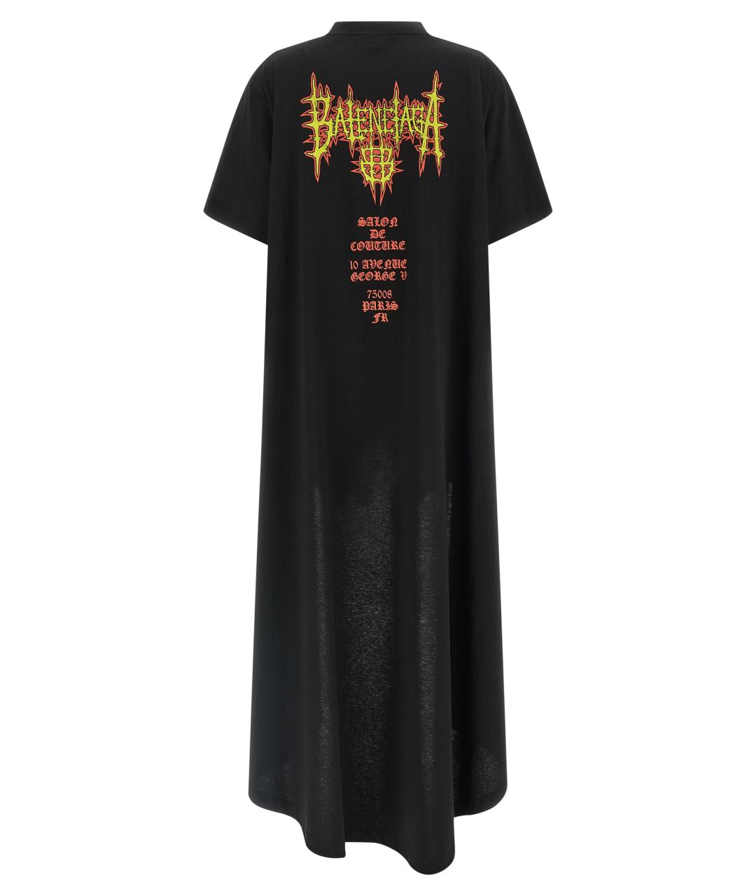 BALENCIAGA Черная хлопковая футболка, фото 2