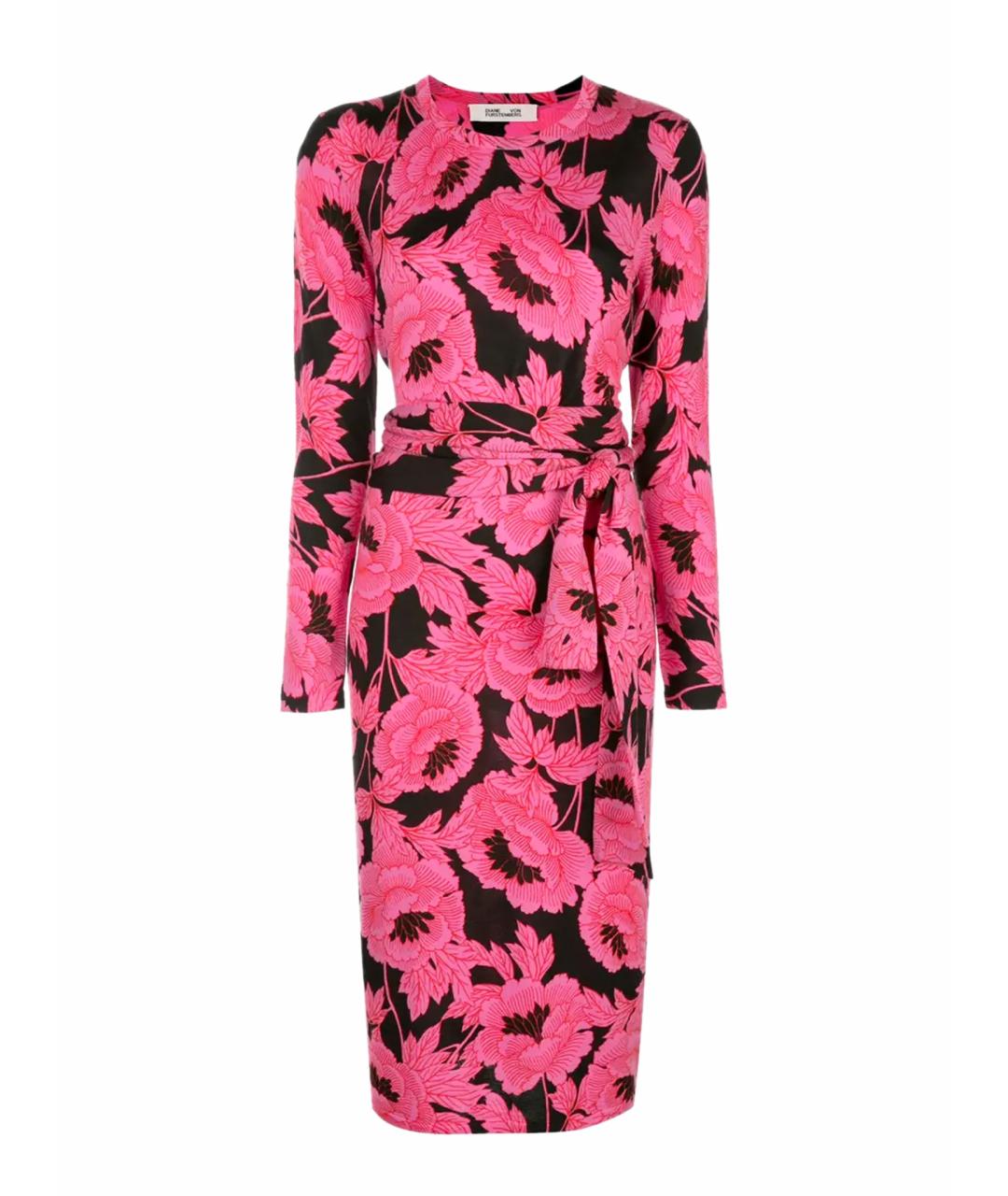 DIANE VON FURSTENBERG Мульти шерстяное повседневное платье, фото 1