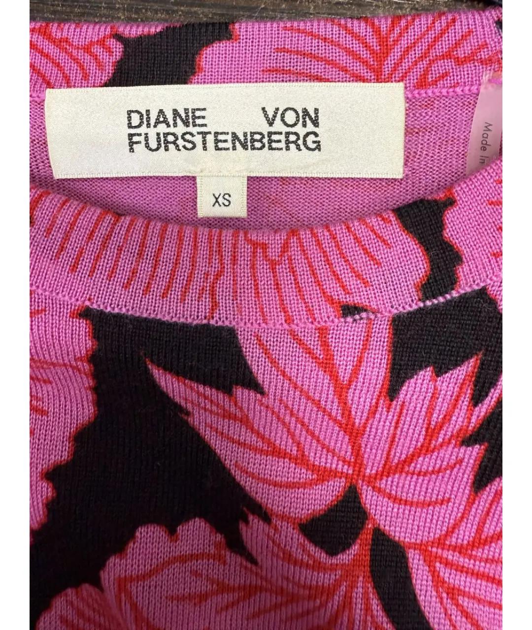 DIANE VON FURSTENBERG Мульти шерстяное повседневное платье, фото 5