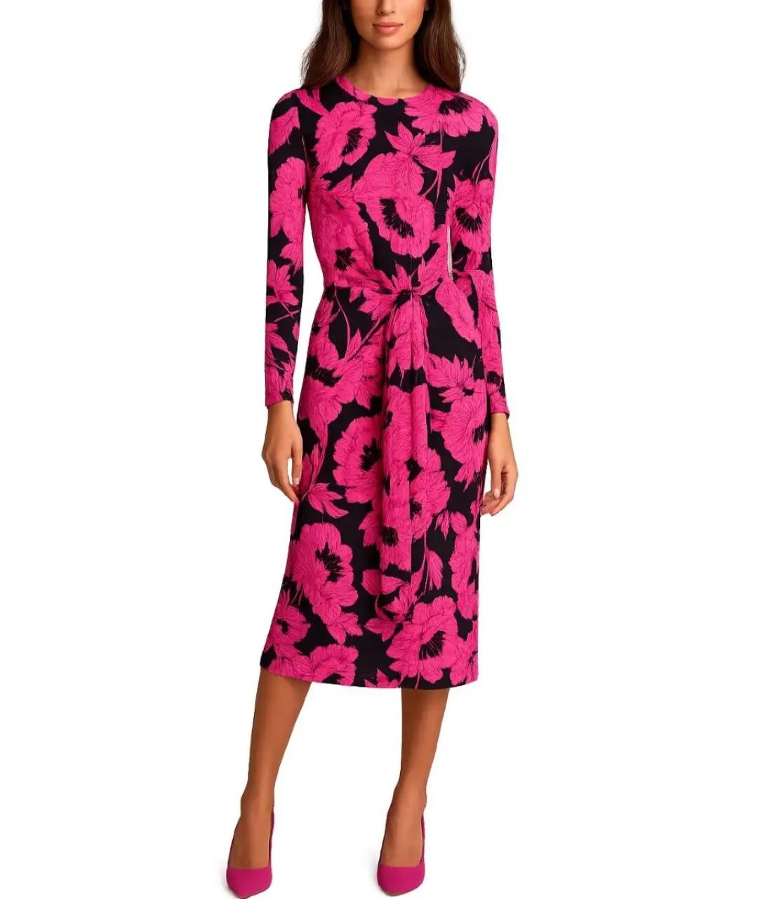 DIANE VON FURSTENBERG Мульти шерстяное повседневное платье, фото 2