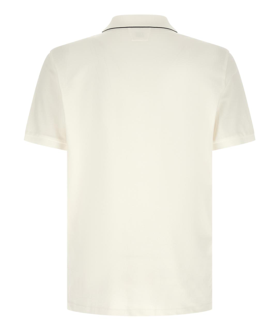 CP COMPANY Белое хлопковое поло с коротким рукавом, фото 2