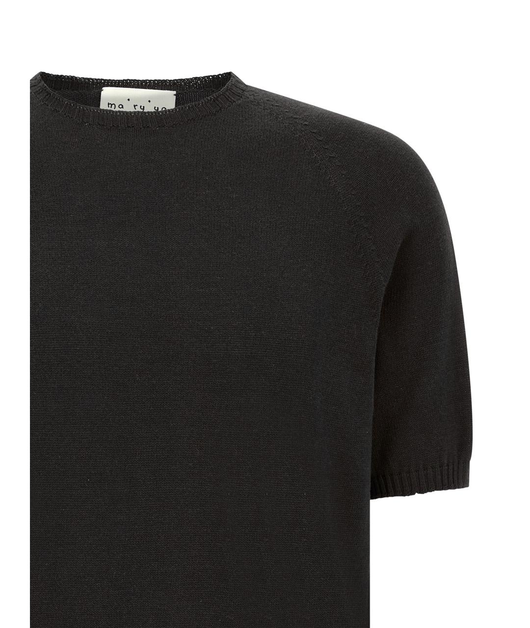 MA'RY'YA Черный хлопковый джемпер / свитер, фото 3
