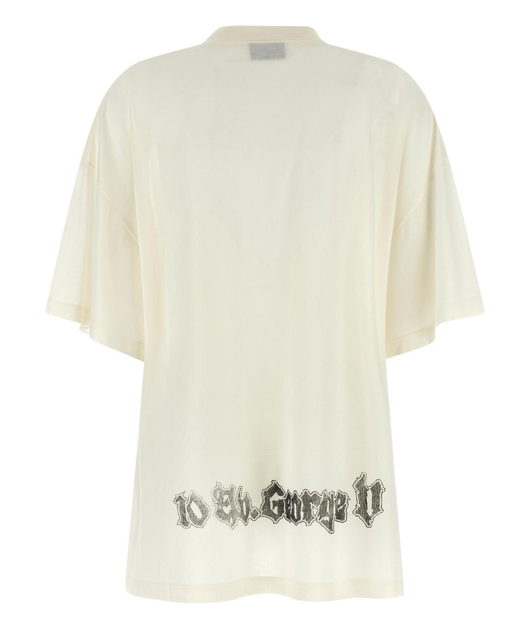 BALENCIAGA Белая хлопковая футболка, фото 2