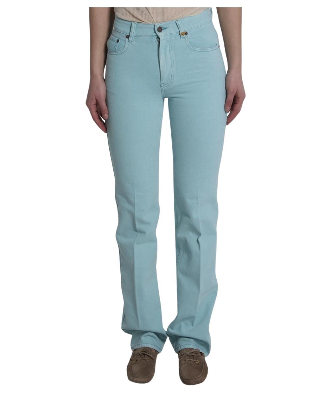 CHLOE Голубые хлопковые прямые джинсы, фото 1