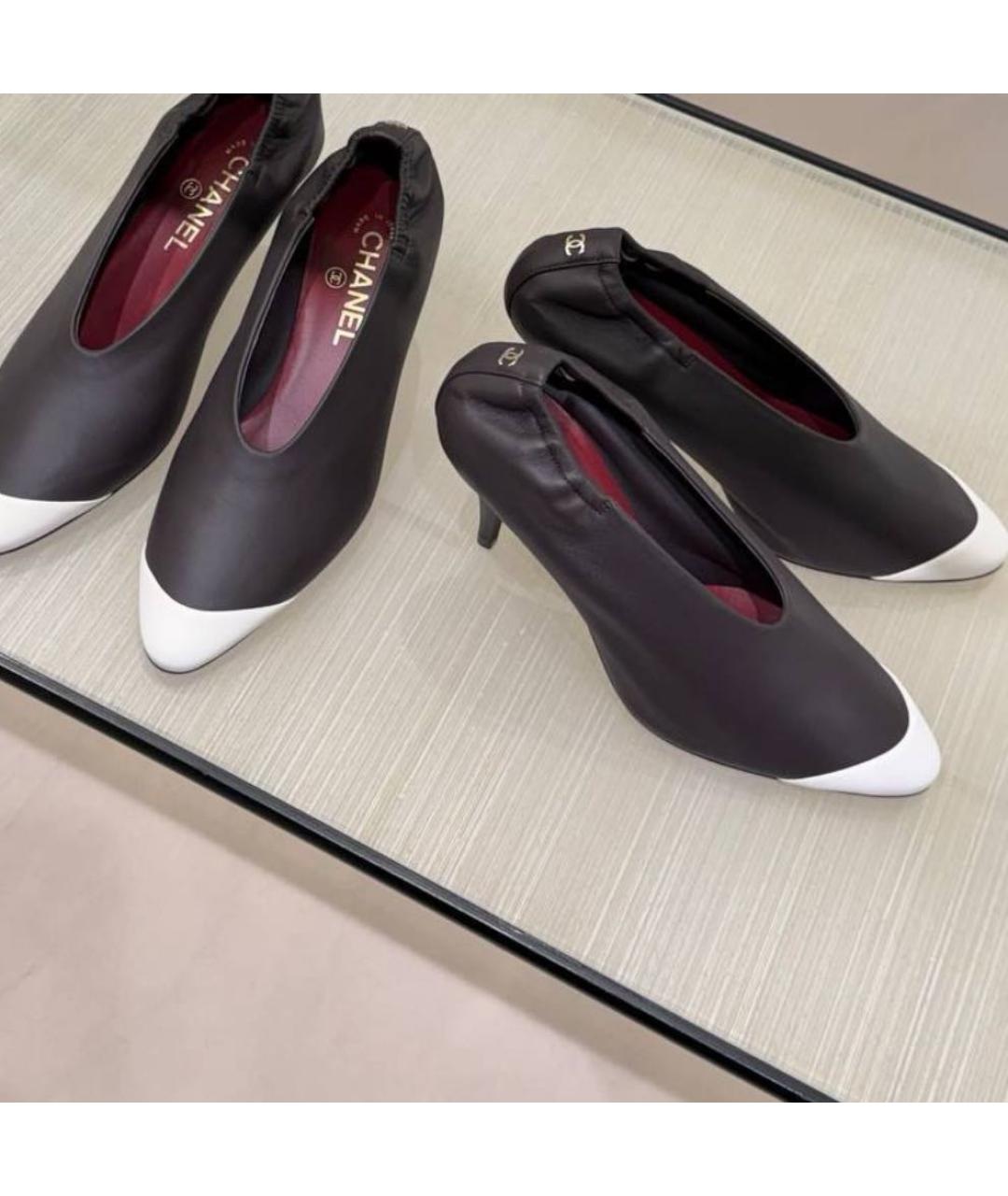 CHANEL Коричневые кожаные туфли, фото 2