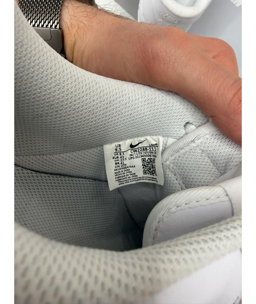 NIKE Белые кожаные высокие кроссовки / кеды, фото 7