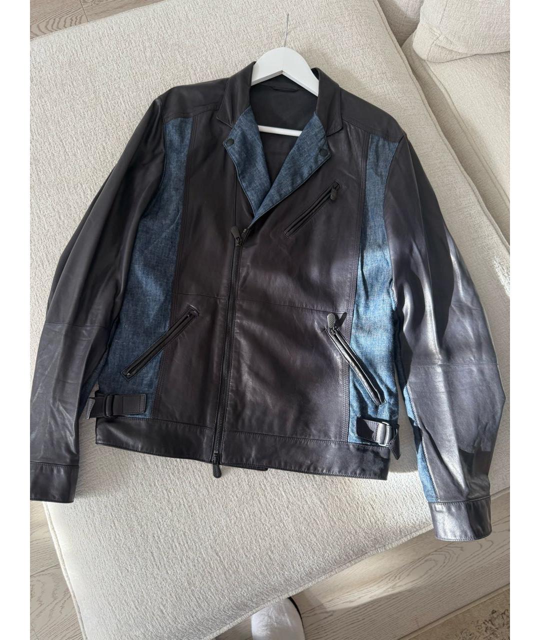 BOTTEGA VENETA Черная кожаная куртка, фото 4