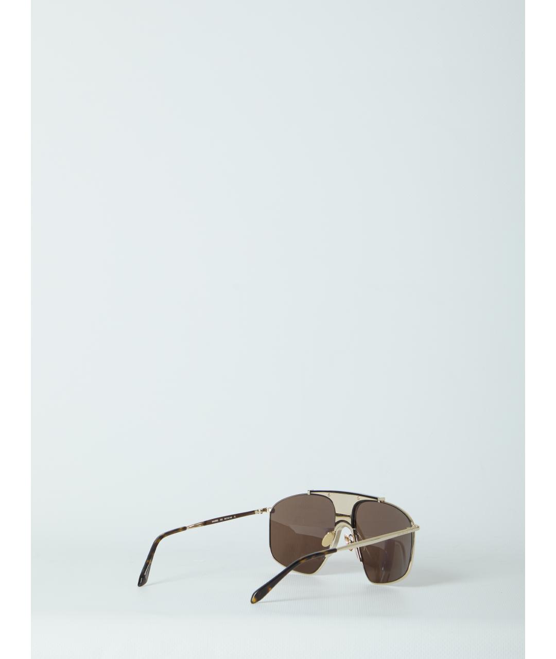 ALAIA Коричневые металлические солнцезащитные очки, фото 2