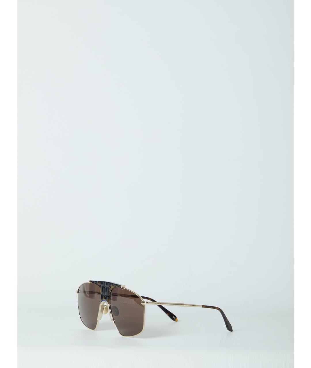 ALAIA Коричневые металлические солнцезащитные очки, фото 3