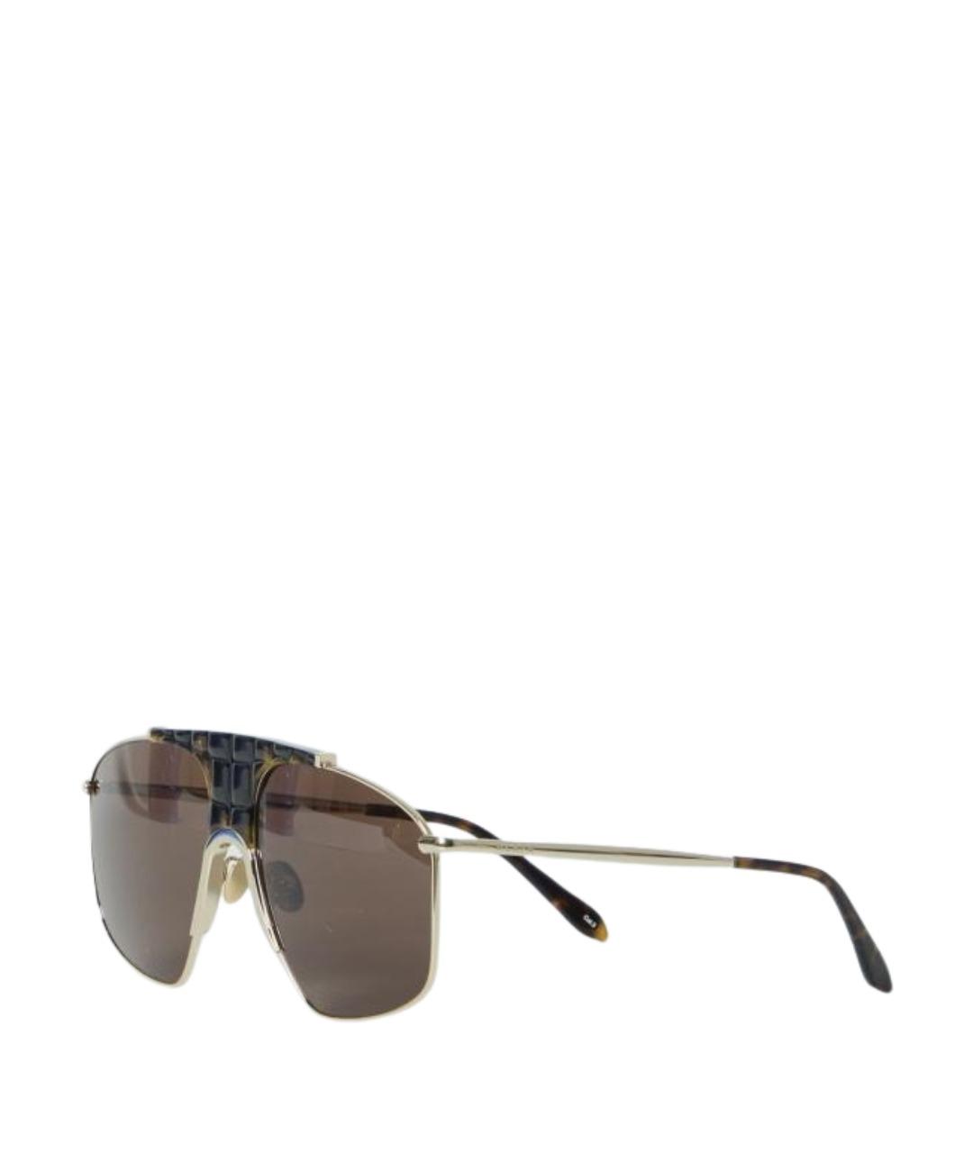 ALAIA Коричневые металлические солнцезащитные очки, фото 1