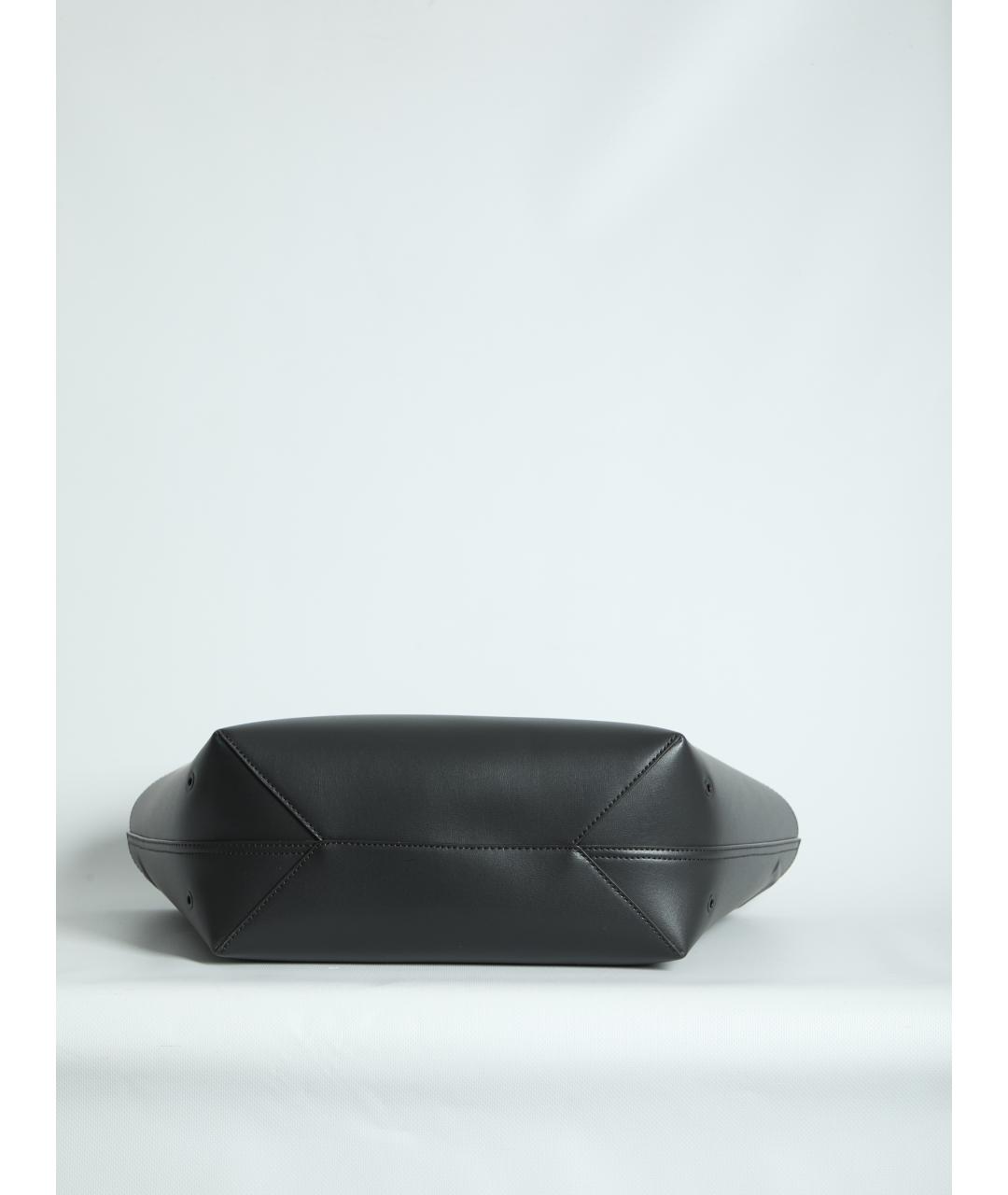 MONCLER Черная кожаная сумка тоут, фото 3