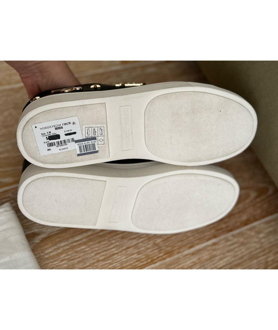 KARL LAGERFELD Черные кеды из искусственной кожи, фото 6