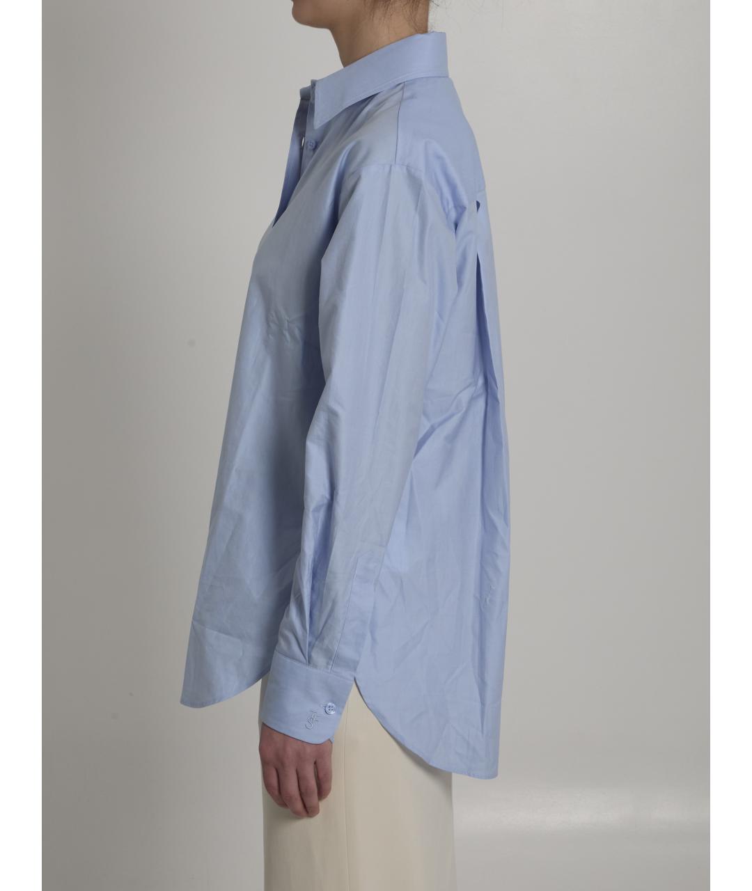 THE FRANKIE SHOP Голубая хлопковая рубашка, фото 3