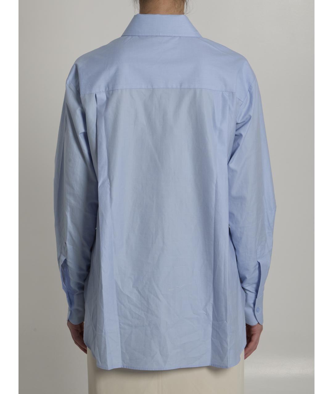 THE FRANKIE SHOP Голубая хлопковая рубашка, фото 4