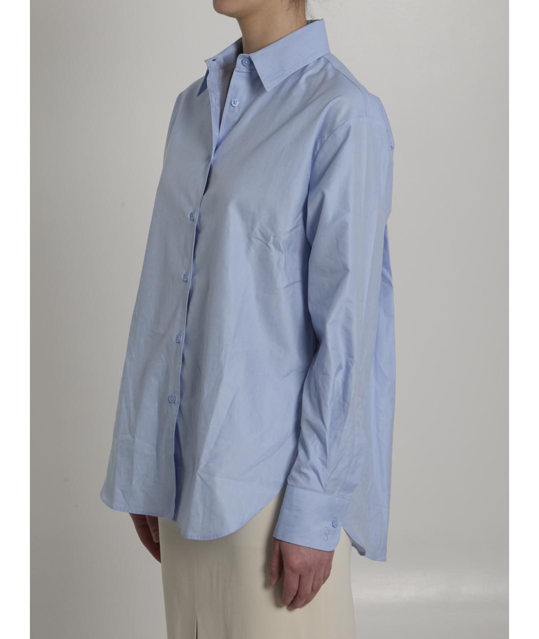 THE FRANKIE SHOP Голубая хлопковая рубашка, фото 2