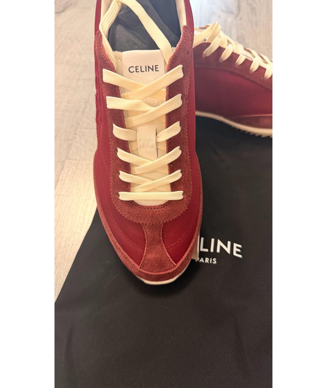 CELINE Бордовые кеды, фото 3